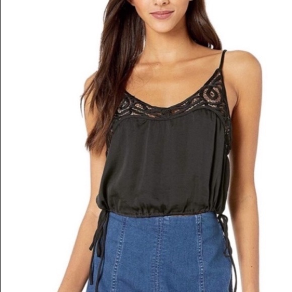 FREE PEOPLE Blouson Brami In Black Crop Top - Picture 7 of 9